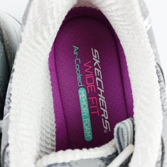 Skechers D'Lites Women's Size-7 Air-Cooled Memory Foam Gray Shoes 11936W - Picture 3 of 8